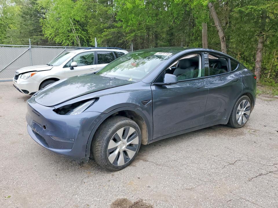 2021 Tesla Model y VIN 5YJYGAEE6MF131577 COPART salvage auction — FRONT END, ON - PERMIT NO BRAND - UNFIT, sold $6,600 on 2026-07-21 (photo 1)