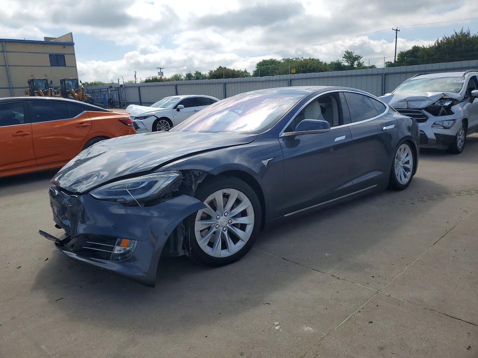 2018 Tesla Model s VIN 5YJSA1E26JF296053 COPART salvage auction — FRONT END, TX - SALVAGE VEHICLE TITLE (P), sold $6,500 on 2026-07-16 (photo 1)