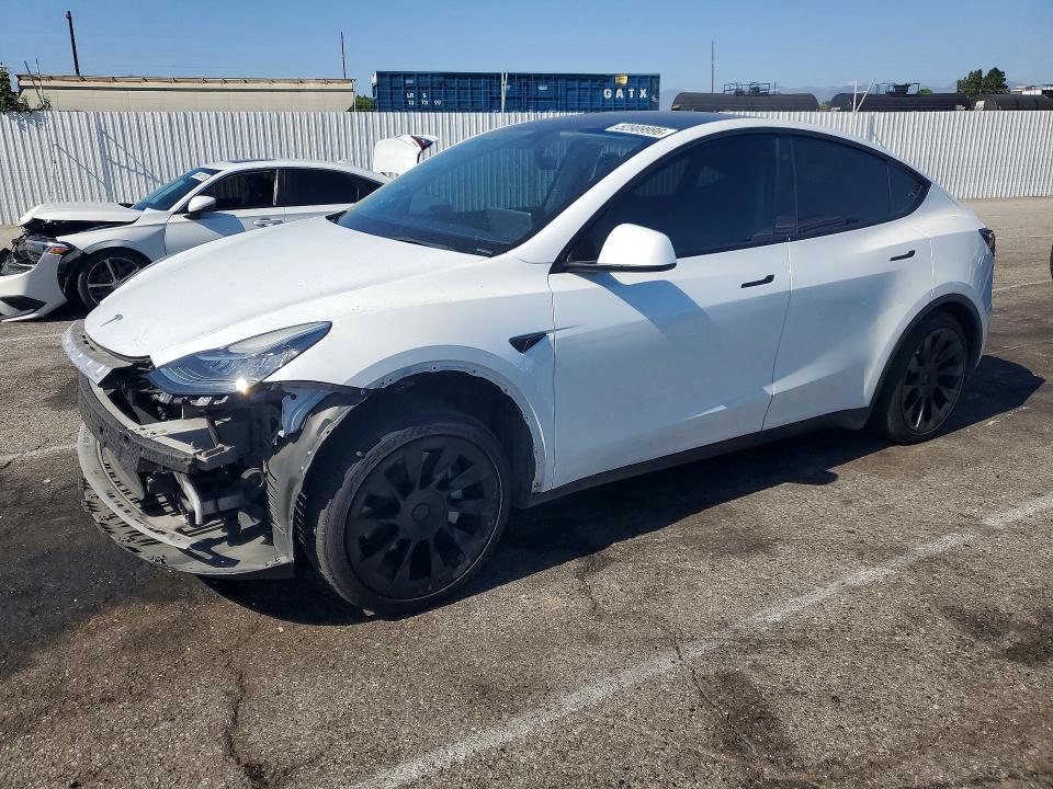 2023 Tesla Model y VIN 7SAYGDEE7PA030635 COPART salvage auction — FRONT END, Ca - Salvage Certificate, sold $13,700 on 2026-07-24 (photo 1)