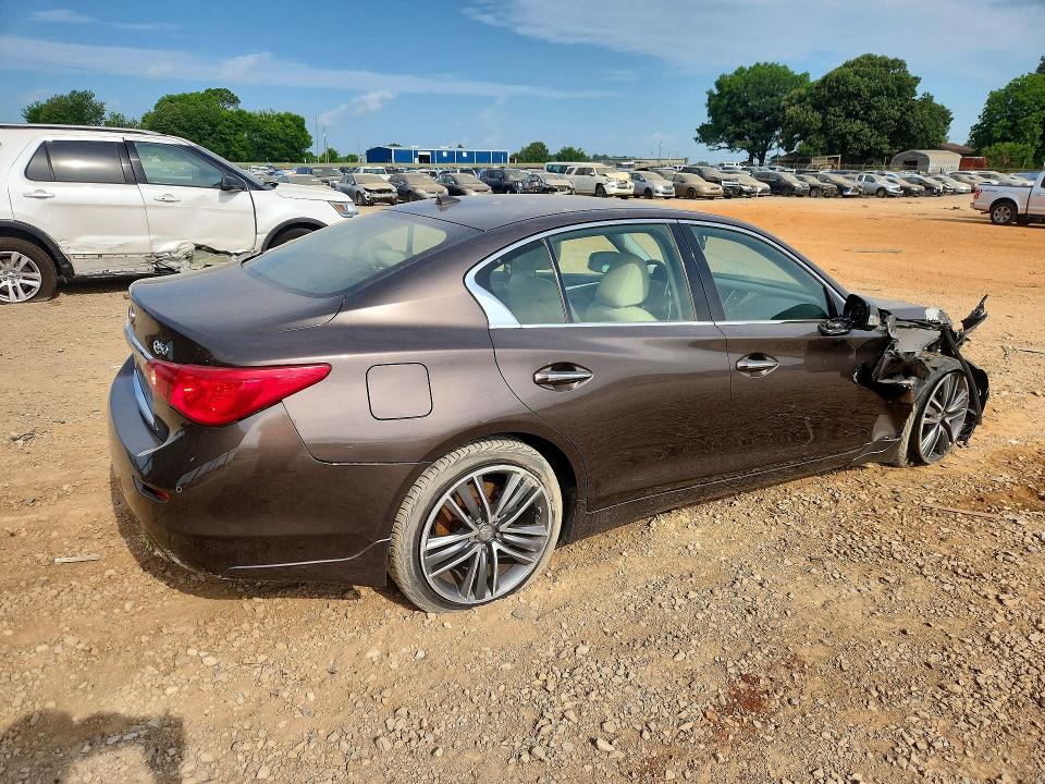 2014 Infiniti Q50 VIN JN1BV7AP6EM682481 COPART salvage auction — ALL OVER, AL - CERT OF TITLE-SALVAGE TITLE, sold $2,800 on 2026-07-08 (photo 3)