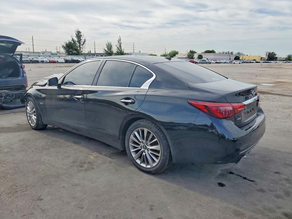 2019 Infiniti Q50 VIN JN1EV7AR7KM559458 COPART salvage auction — FRONT END, Fl - Cert Of Ttl-Rebuilt&Slvg Rbld, sold $1,600 on 2026-07-22 (photo 2)