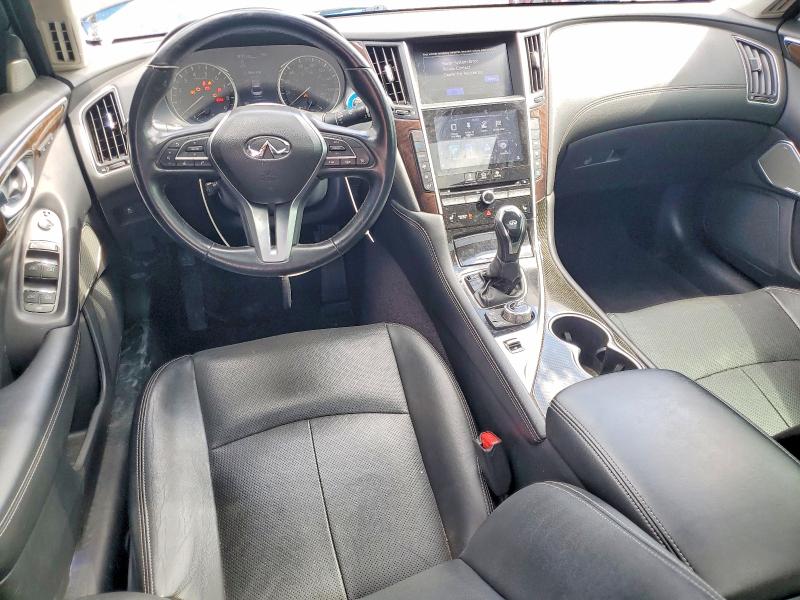 2018 Infiniti Q50 VIN JN1EV7AR7JM445104 COPART salvage auction — FRONT END, MD - CERT OF TITLE-REBUILT SALVAGE (P), sold $1,250 on 2026-07-17 (photo 8)