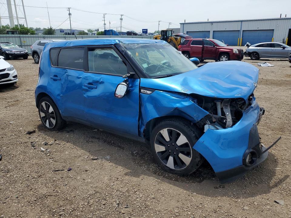 2016 Kia Soul VIN KNDJP3A58G7375129 COPART salvage auction — ROLLOVER, Il - Salvage Certificate, sold $850 on 2026-07-08 (photo 4)