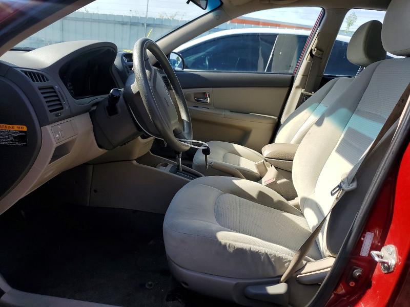 2008 Kia Spectra VIN KNAFE121385531907 COPART salvage auction — REAR END, IN - CERT OF TITLE-SALVAGE TITLE, sold $350 on 2026-07-10 (photo 7)