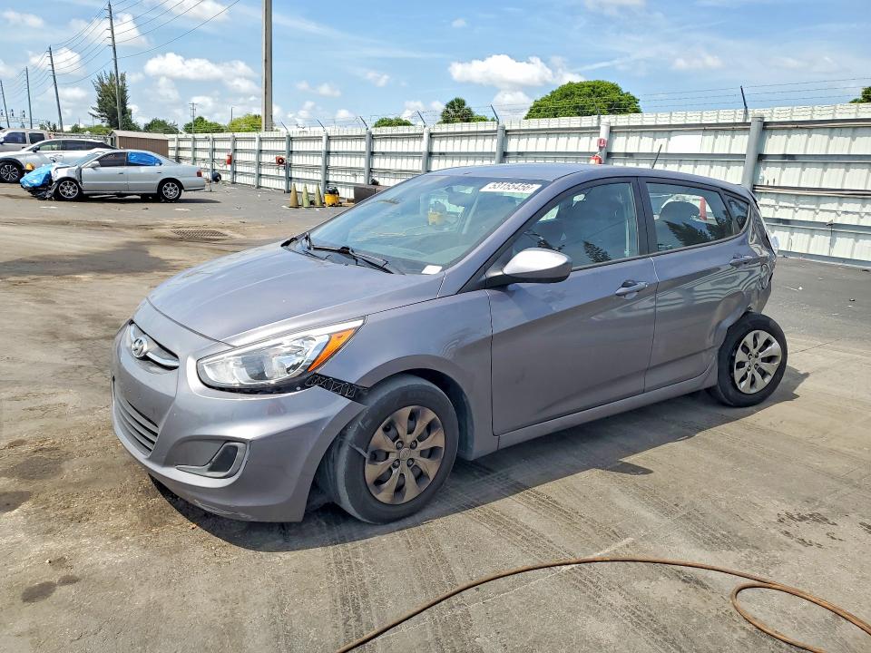 2017 Hyundai Accent VIN KMHCT5AE7HU345733 COPART salvage auction — REAR END, Fl - Certificate Of Destruction, sold $750 on 2026-07-15 (photo 1)