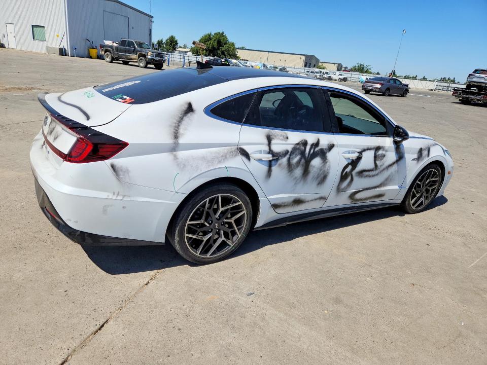 2021 Hyundai Sonata VIN 5NPEK4JC7MH131127 COPART salvage auction — VANDALISM, Ca - Salvage Certificate, sold $7,600 on 2026-07-20 (photo 3)