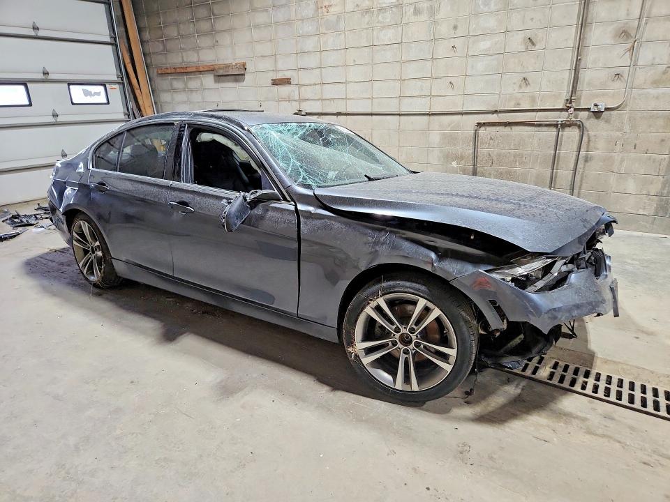 2018 BMW 3 series VIN WBA8D9C59JEM33319 COPART salvage auction — ALL OVER, Mn - Cert Of Title-Salvage, sold $250 on 2026-07-28 (photo 4)