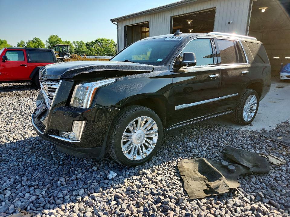 2018 Cadillac Escalade VIN 1GYS4DKJ9JR136094 COPART salvage auction — FRONT END, Mo - Salvage Certificate Of Title, sold $10,600 on 2026-07-28 (photo 1)