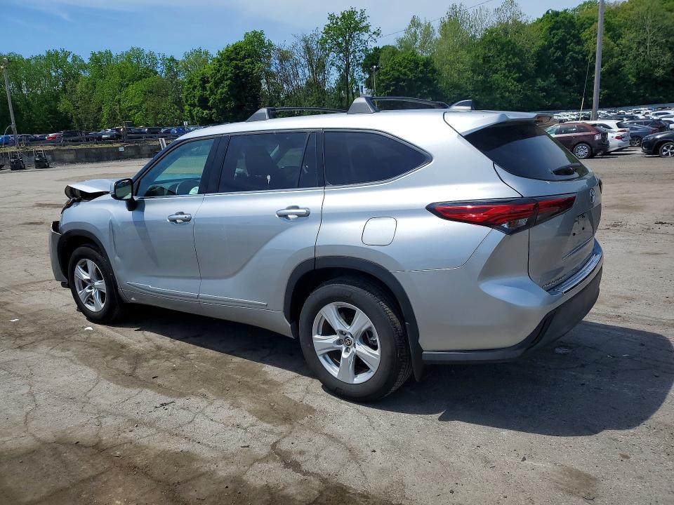 2022 Toyota Highlander VIN 5TDBZRBHXNS180159 COPART salvage auction — FRONT END, Ny - Mv-907A Salvage Certificate, sold $11,100 on 2026-07-02 (photo 2)