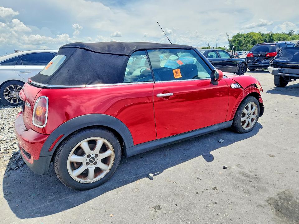 2010 Mini Cooper VIN WMWMS3C51ATY08889 COPART salvage auction — STRIPPED, Fl - Cert Of Title-Slvg Rebld Flood, sold $475 on 2026-07-22 (photo 3)
