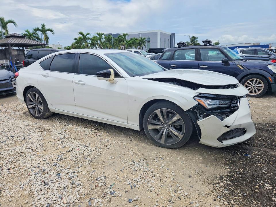 2021 Acura Tlx VIN 19UUB6F67MA004395 COPART salvage auction — FRONT END, Fl - Cert Of Title Slvg Rebuildable, sold $1,250 on 2026-07-31 (photo 4)