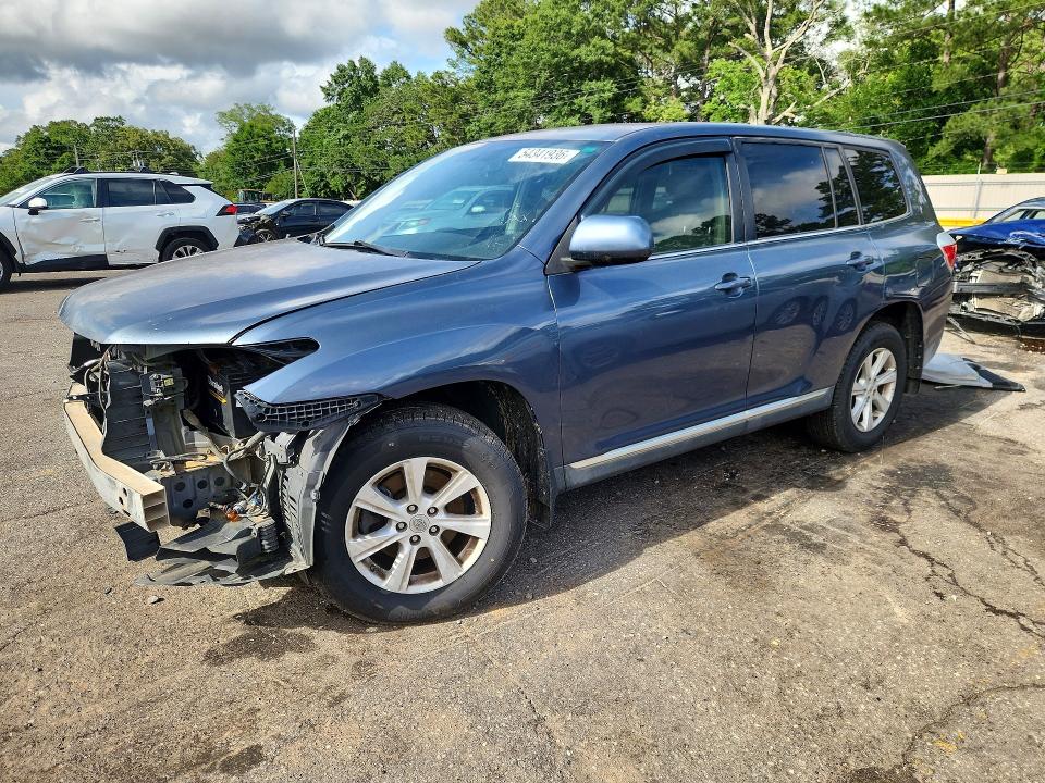 2012 Toyota Highlander VIN 5TDZK3EH0CS060945 COPART salvage auction — FRONT END, MS - CERT OF TITLE-SALVAGED, sold $1,600 on 2026-07-06 (photo 1)
