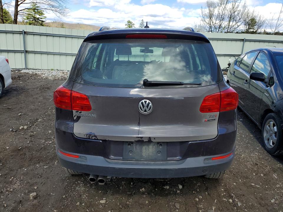 2016 Volkswagen Tiguan VIN WVGBV7AX5GW592805 COPART salvage auction — FRONT END, Wv - Salvage Certificate, sold $2,900 on 2026-07-27 (photo 6)
