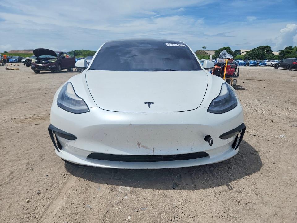 2022 Tesla Model 3 VIN 5YJ3E1EBXNF187030 COPART salvage auction — FRONT END, Fl - Certificate Of Destruction, sold $7,100 on 2026-07-14 (photo 5)