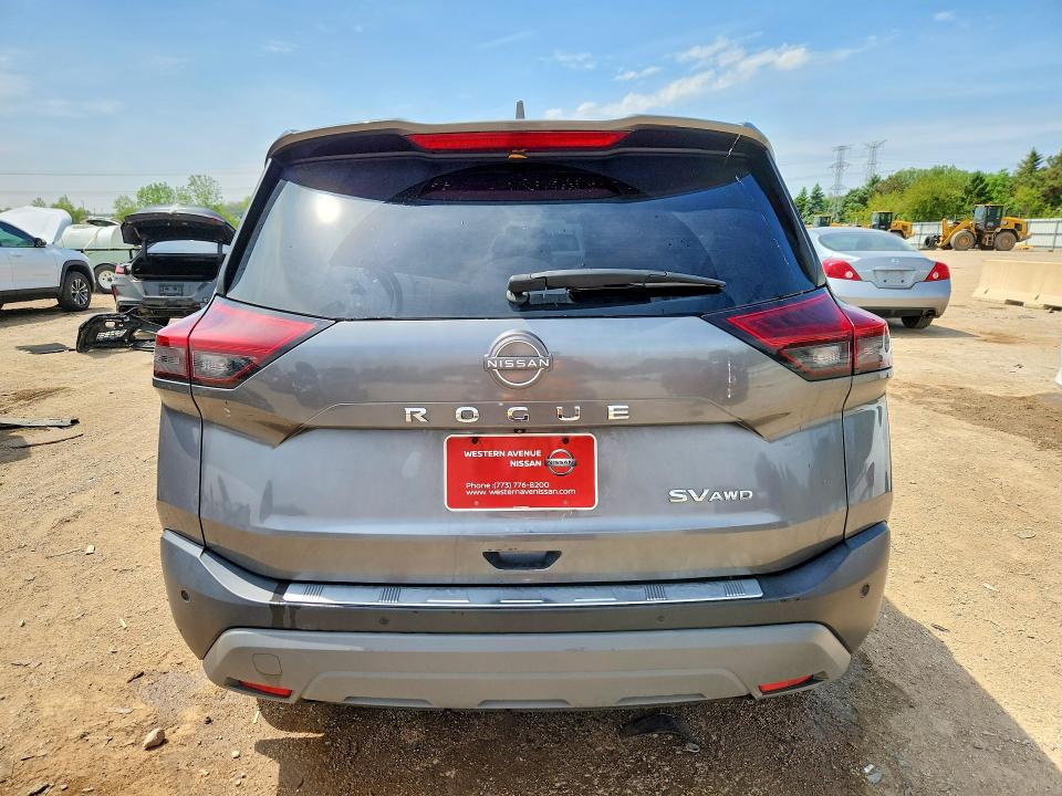 2022 Nissan Rogue VIN 5N1BT3BB5NC679104 COPART salvage auction — FRONT END, IL - SALVAGE CERTIFICATE, sold $5,700 on 2026-07-09 (photo 6)