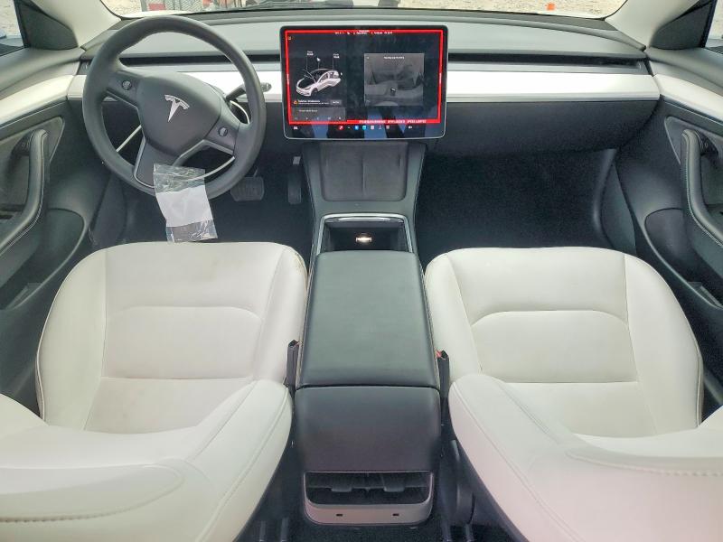 2021 Tesla VIN 5YJ3E1EA3MF091603 COPART salvage auction — FRONT END, Tx - Certificate Of Title, sold $4,600 on 2026-07-28 (photo 8)