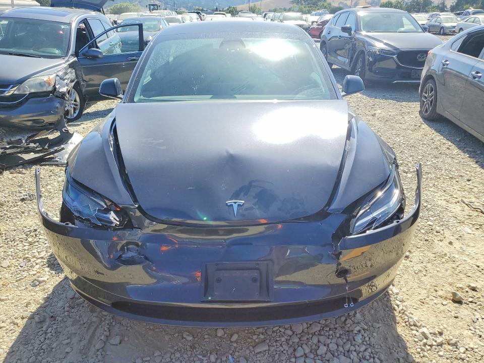 2025 Tesla Model 3 VIN 5YJ3E1EA3SF053124 COPART salvage auction — FRONT END, Ca - Salvage Certificate, sold $12,200 on 2026-07-02 (photo 5)