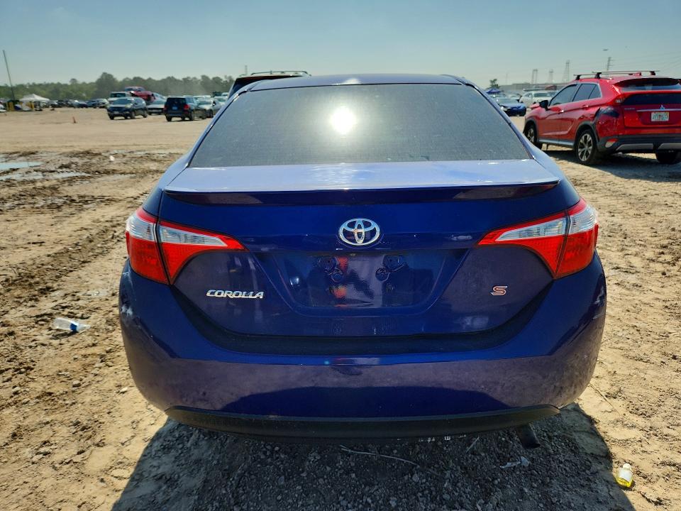 2016 Toyota Corolla VIN 5YFBURHE2GP436169 COPART salvage auction — REAR END, Tx - Salvage Vehicle Title, sold $1,900 on 2026-07-10 (photo 6)