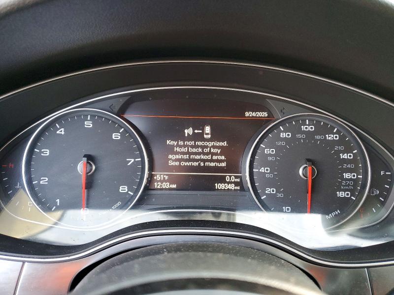 2015 Audi A6 VIN WAUHGAFC1FN005299 COPART salvage auction — FRONT END, Wv - Certificate Of Title, sold $3,450 on 2026-07-09 (photo 9)