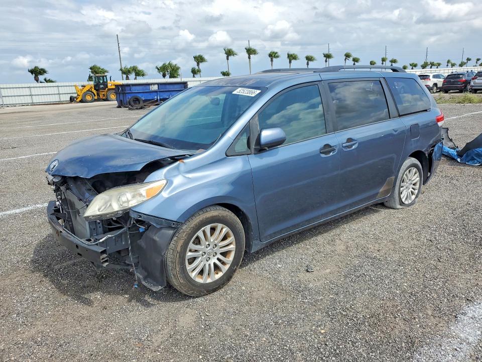 2014 Toyota Sienna VIN 5TDYK3DC2ES508123 COPART salvage auction — FRONT END, Fl - Cert Of Title Slvg Rebuildable, sold $2,700 on 2026-07-27 (photo 1)
