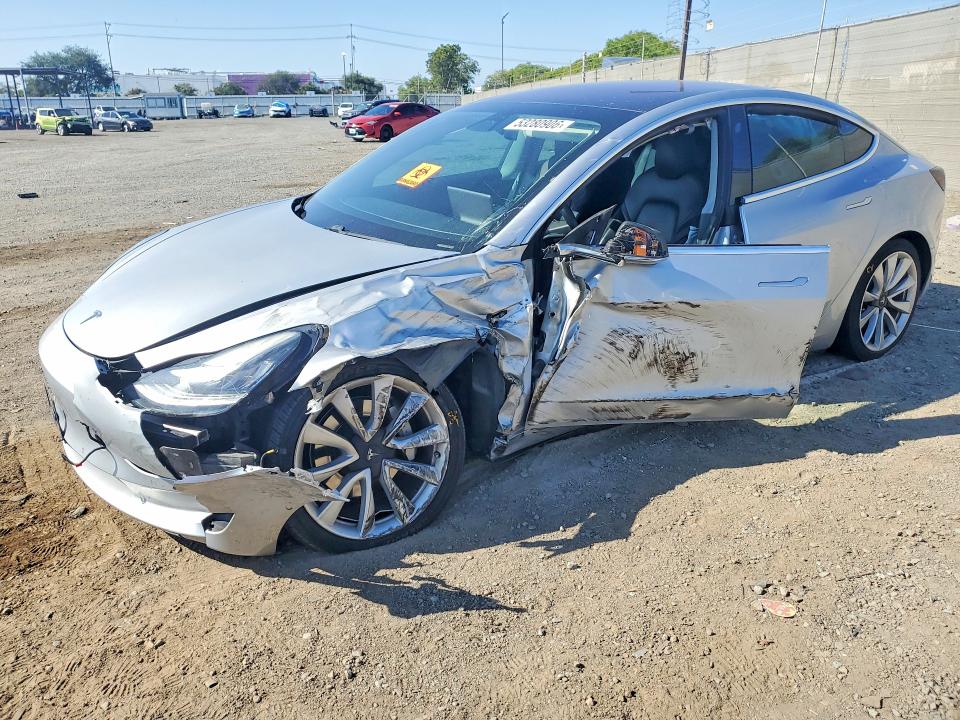 2018 Tesla Model 3 VIN 5YJ3E1EB2JF116947 COPART salvage auction — FRONT END, CA - SALVAGE CERTIFICATE, sold $175 on 2026-07-21 (photo 1)