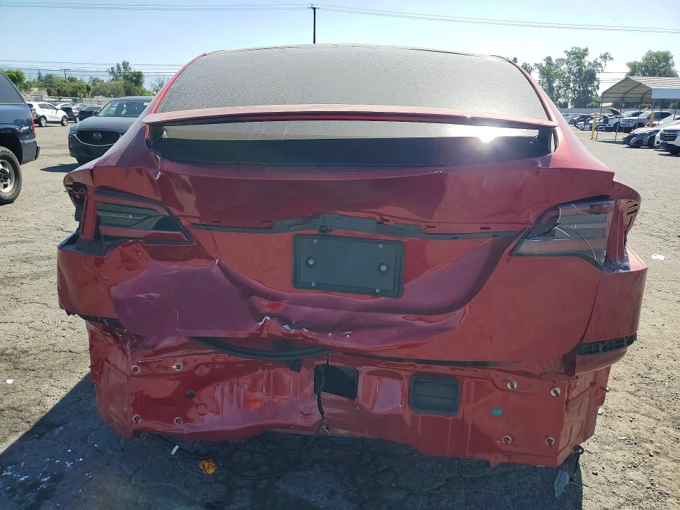 2026 Tesla Model x VIN 7SAXCBE59TF473345 COPART salvage auction — REAR END, Ca - Salvage Certificate, sold $38,500 on 2026-07-02 (photo 6)