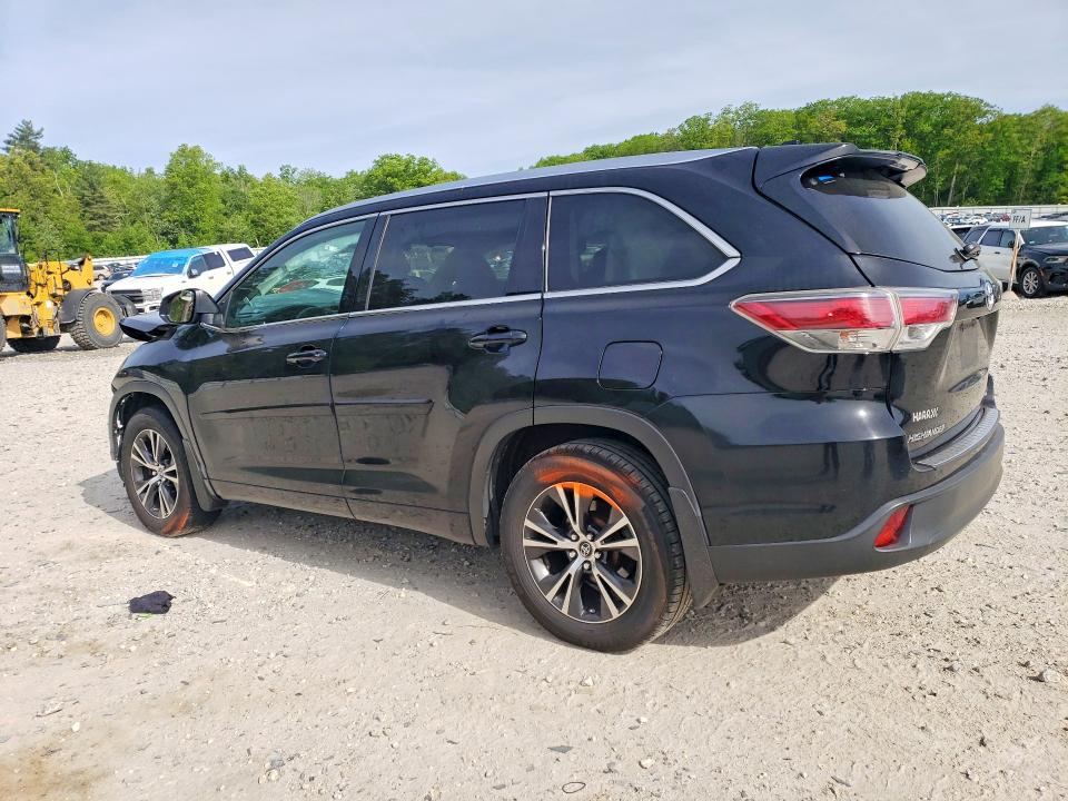 2016 Toyota Highlander VIN 5TDJKRFH1GS289655 COPART salvage auction — FRONT END, Ma - Cert Of Title-Reconstrctd Coll, sold $2,300 on 2026-07-22 (photo 2)