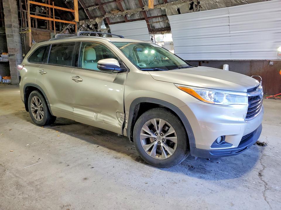 2014 Toyota Highlander VIN 5TDJKRFH8ES060645 COPART salvage auction — FRONT END, Ma - Cert Of Title-Reconstrctd Coll, sold $2,200 on 2026-07-27 (photo 4)