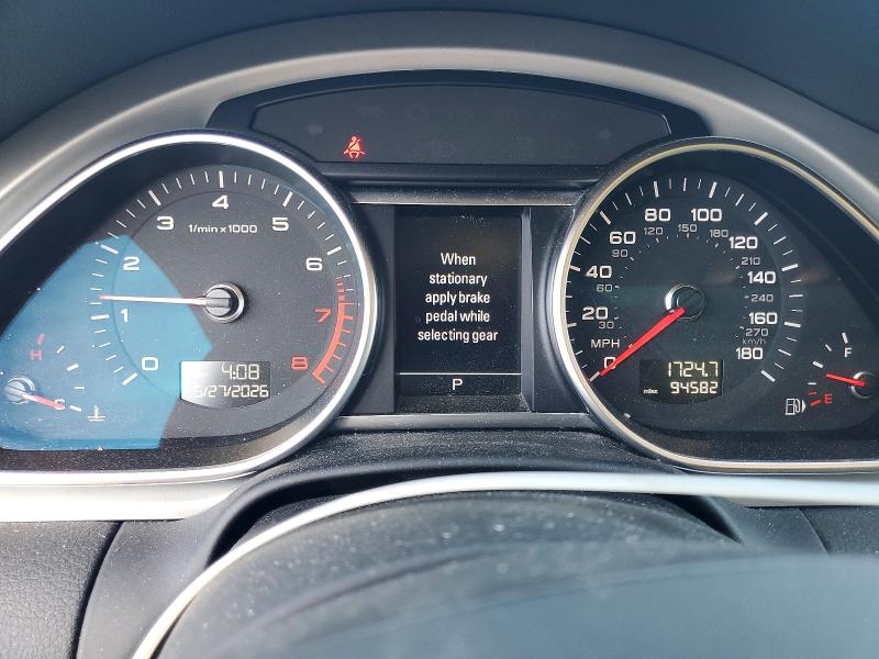 2014 Audi Q7 VIN WA1LGBFE4ED013111 COPART salvage auction — REAR END, WA - BILL OF SALE, sold $2,150 on 2026-07-06 (photo 9)