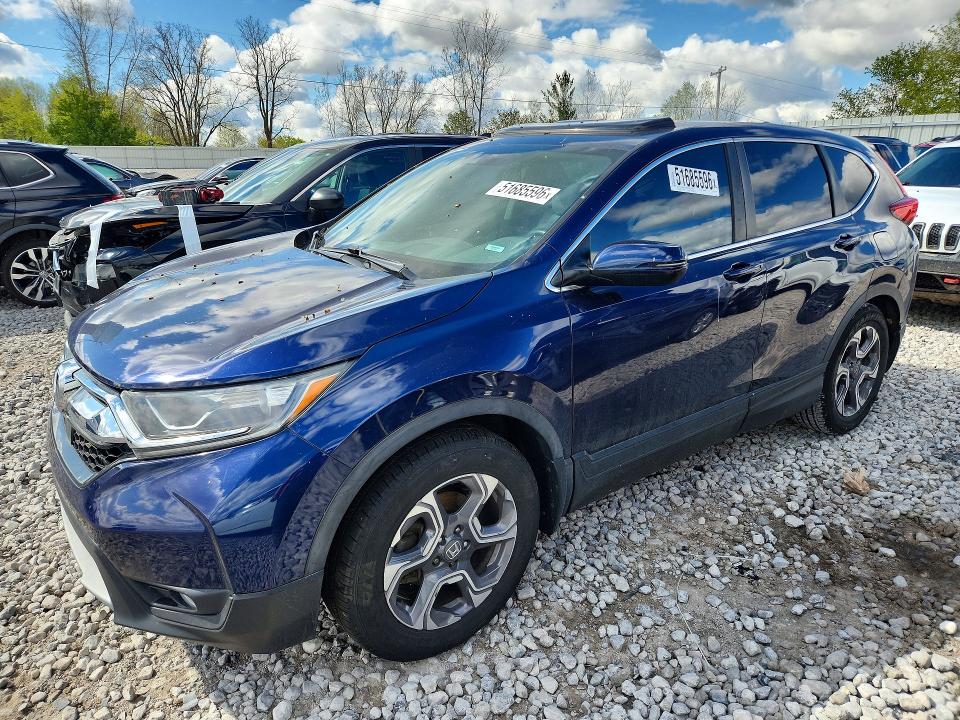2018 Honda Cr-v VIN 7FARW1H85JE052964 COPART salvage auction — REAR END, MI - CERT OF TITLE-SALVAGE VEHICLE, sold $6,300 on 2026-07-02 (photo 1)