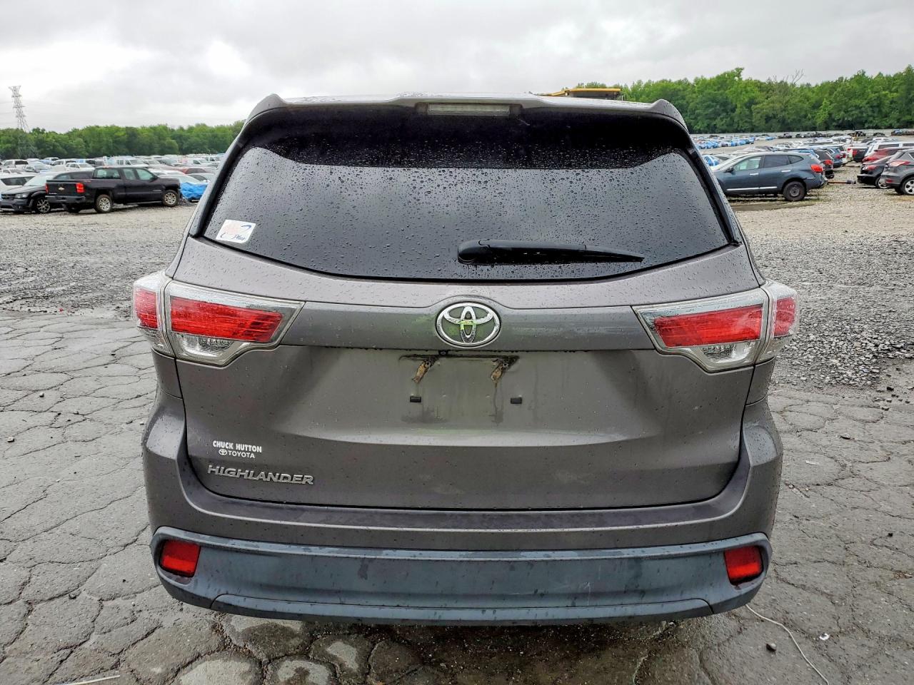 2016 Toyota Highlander VIN 5TDZKRFH9GS153261 COPART salvage auction — Burn Engine, TN - SALVAGE CERTIFICATE, sold $3,150 on 2026-06-23 (photo 6)