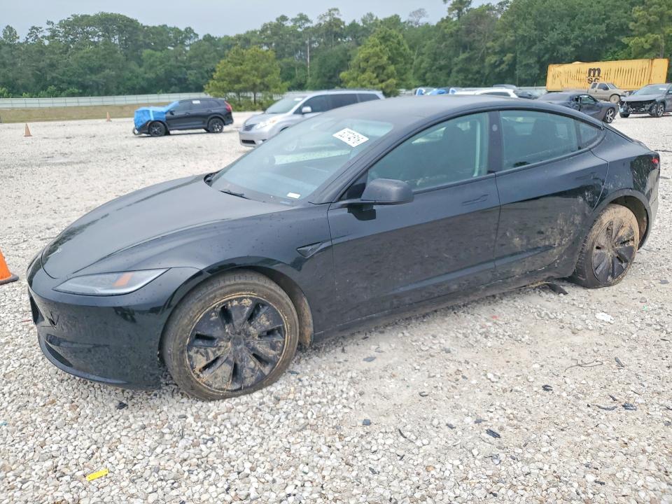 2024 Tesla Model 3 VIN 5YJ3E1EA4RF858091 COPART salvage auction — REAR END, Tx - Certificate Of Title, sold $150 on 2026-07-28 (photo 1)