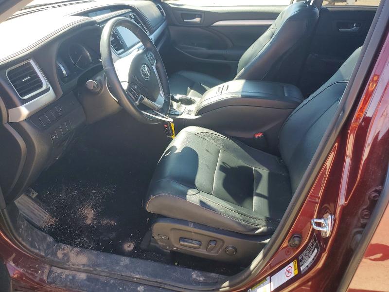 2015 Toyota Highlander VIN 5TDJKRFH6FS182583 COPART salvage auction — REAR END, Mt - Salvage Certificate Of A Vehic, sold $7,000 on 2026-07-14 (photo 7)