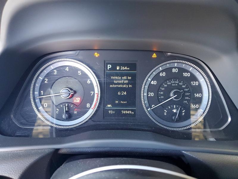 2021 Hyundai Sonata VIN KMHL64JA1MA155775 COPART salvage auction — REAR END, Tx - Salvage Vehicle Title, sold $3,700 on 2026-07-17 (photo 9)