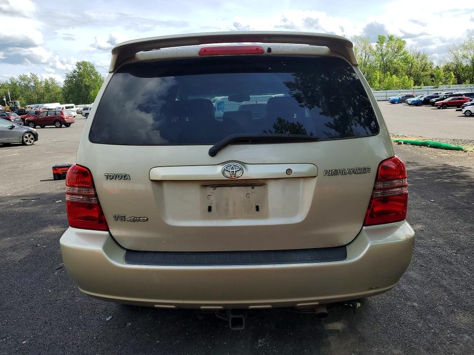 2002 Toyota Highlander VIN JTEHF21A920069515 COPART salvage auction — FRONT END, Or - Salvage Title Certificate, sold $600 on 2026-07-29 (photo 6)
