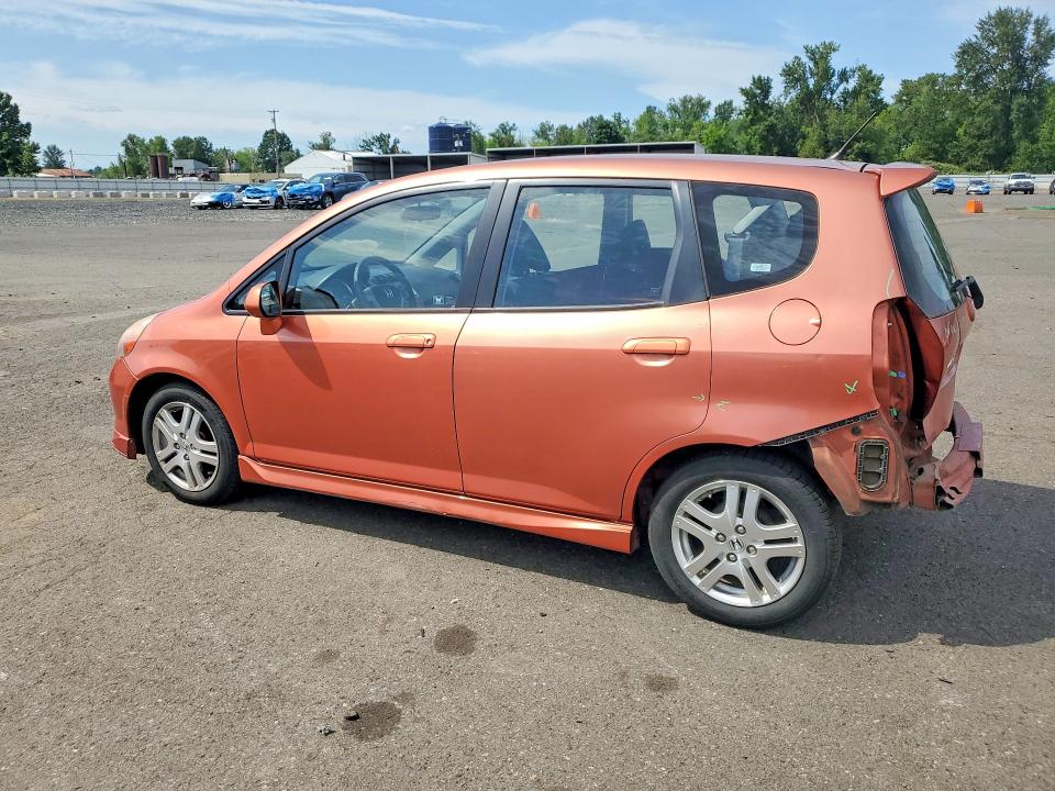 2008 Honda Fit VIN JHMGD38668S062143 COPART salvage auction — REAR END, Or - Salvage Title Certificate, sold $1,450 on 2026-07-06 (photo 2)