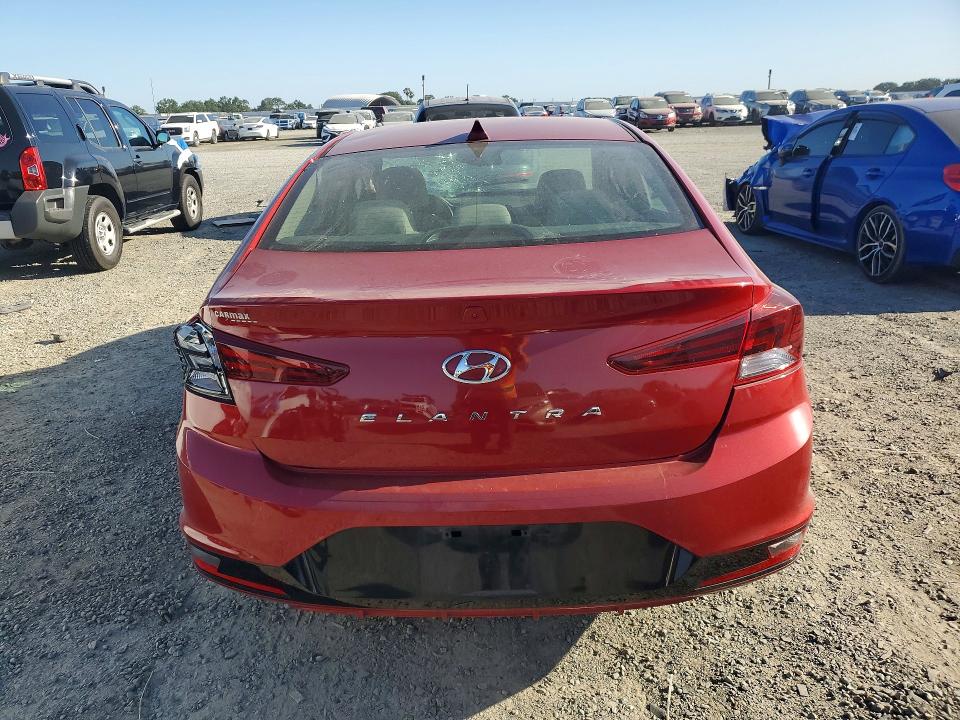 2019 Hyundai Elantra VIN KMHD84LF8KU781939 COPART salvage auction — FRONT END, Ca - Salvage Certificate, sold $2,000 on 2026-07-02 (photo 6)