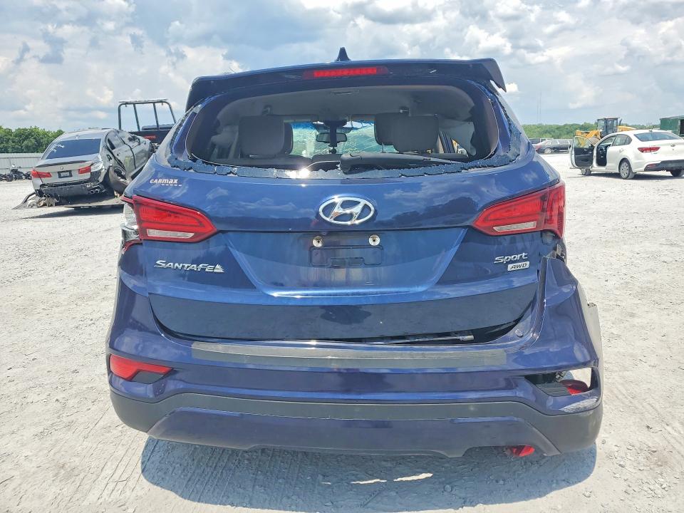 2018 Hyundai Santa fe VIN 5XYZUDLB6JG537550 COPART salvage auction — BURN, Nc - Salvage Certificate Of Title, sold $1,150 on 2026-07-08 (photo 6)