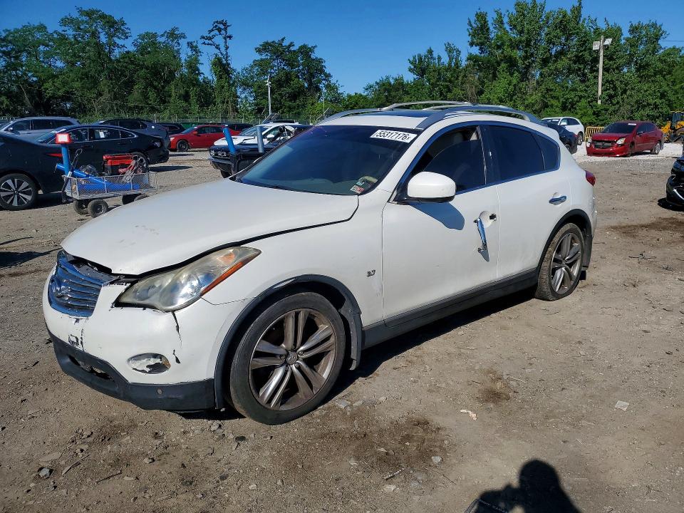 2014 Infiniti Qx50 VIN JN1BJ0HR8EM192358 COPART salvage auction — FRONT END, Wv - Certificate Of Title, sold $3,000 on 2026-07-09 (photo 1)