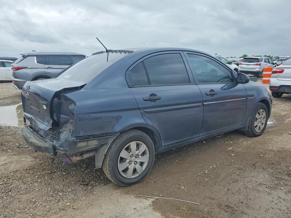 2009 Hyundai Accent VIN KMHCN46C09U288756 COPART salvage auction — REAR END, TX - SALVAGE VEHICLE TITLE (P), sold $250 on 2026-07-16 (photo 3)