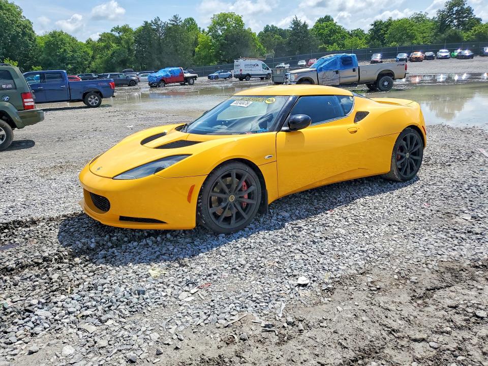 2014 Lotus Evora VIN SCCLMDSUXEHA10019 COPART salvage auction — ALL OVER, Tn - Salvage Certificate, sold $12,500 on 2026-07-02 (photo 1)