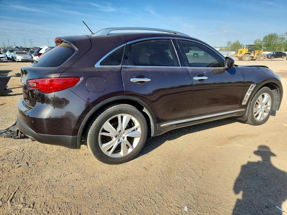2013 Infiniti Fx VIN JN8CS1MW1DM170396 COPART salvage auction — FRONT END, IL - SALVAGE CERTIFICATE, sold $1,050 on 2026-07-07 (photo 3)
