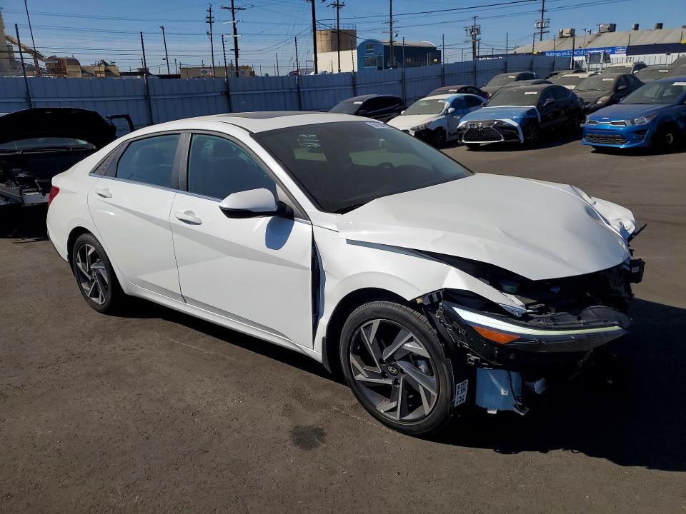 2025 Hyundai Elantra VIN KMHLN4DJ8SU141687 COPART salvage auction — FRONT END, Ca - Salvage Certificate, sold $3,850 on 2026-07-27 (photo 4)