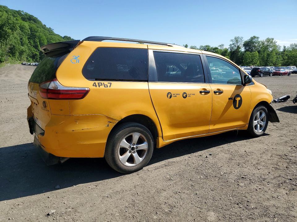 2016 Toyota Sienna VIN 5TDKK3DC4GS764014 COPART salvage auction — FRONT END, Ny - Certificate Of Title, sold $1,050 on 2026-07-28 (photo 3)