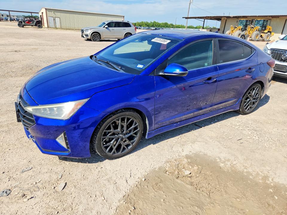2019 Hyundai Elantra VIN KMHD04LB8KU871144 COPART salvage auction — HAIL, Tx - Certificate Of Title, sold $50 on 2026-07-29 (photo 1)