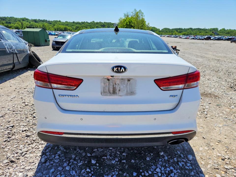 2016 Kia Optima VIN 5XXGU4L34GG063272 COPART salvage auction — ENGINE BURN, Il - Salvage Certificate, sold $900 on 2026-07-20 (photo 6)