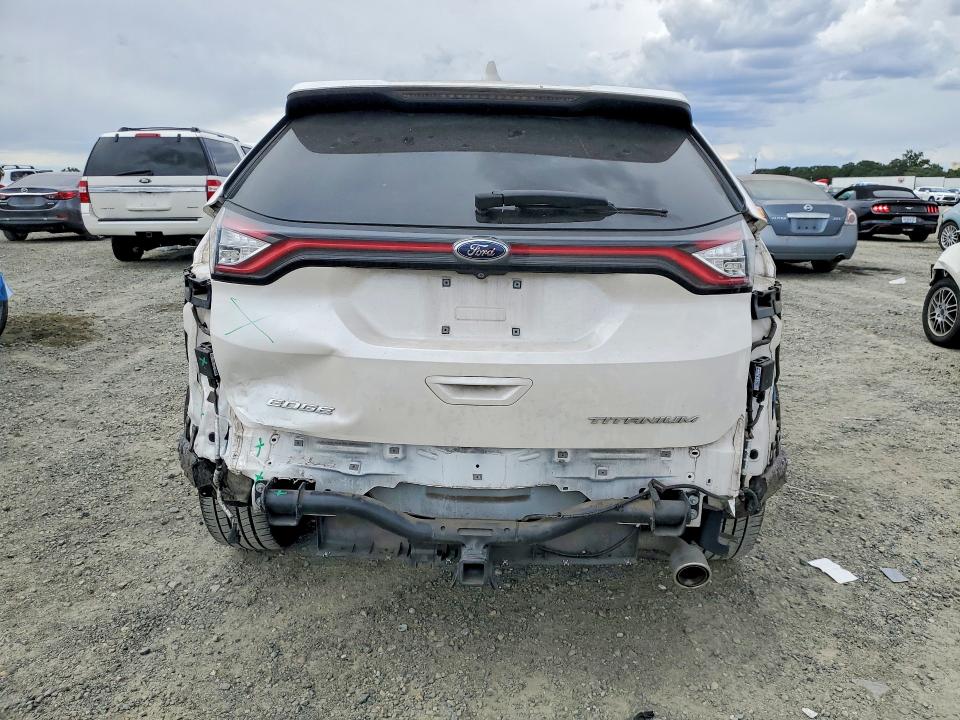 2017 Ford Edge VIN 2FMPK3K89HBB43645 COPART salvage auction — REAR END, Ca - Salvage Certificate, sold $3,600 on 2026-07-02 (photo 6)