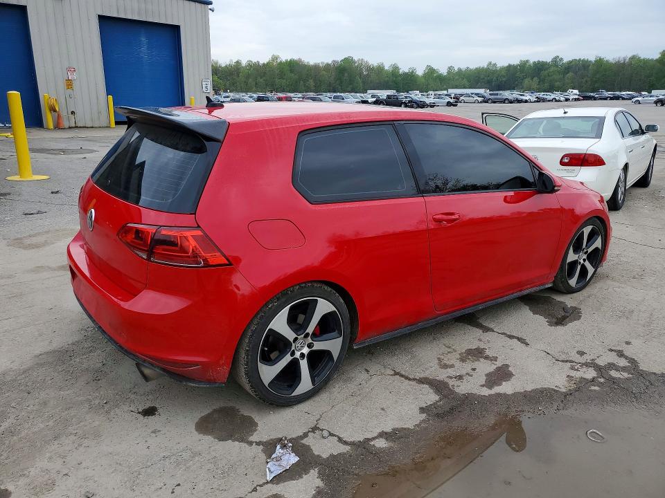 2015 Volkswagen Gti VIN 3VWYT7AU1FM057329 COPART salvage auction — FRONT END, Pa - Certificate Of Salvage, sold $5,100 on 2026-07-02 (photo 3)