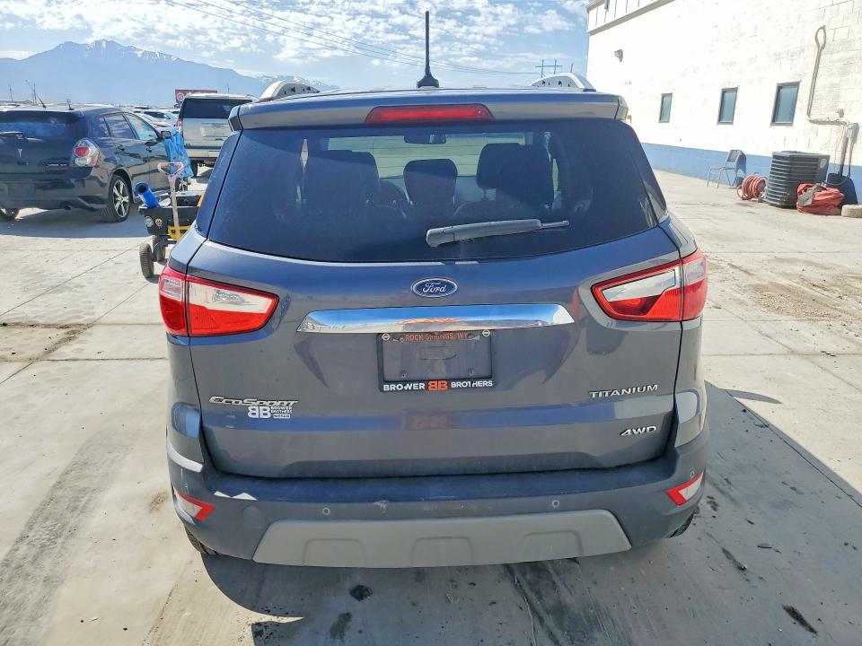 2019 Ford Ecosport VIN MAJ6S3KL7KC272596 COPART salvage auction — FRONT END, Ut - Salvage Certificate, sold $2,050 on 2026-07-20 (photo 6)