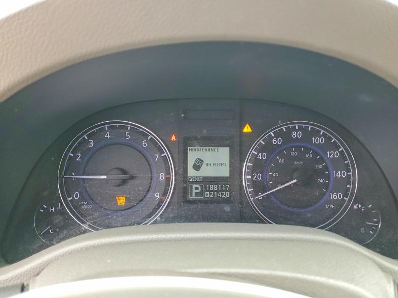 2011 Infiniti G VIN JN1CV6AR9BM350188 COPART salvage auction — FRONT END, IL - SALVAGE CERTIFICATE, sold $975 on 2026-07-08 (photo 9)